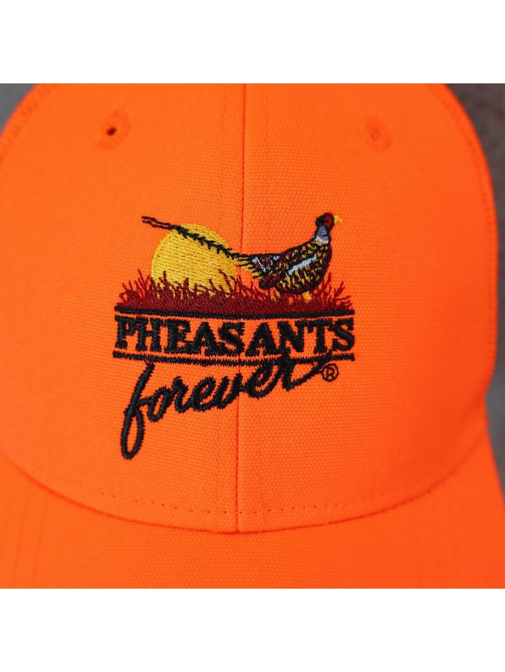 Pheasants Forever Embroidered Hat Orange Hunter Capamerica